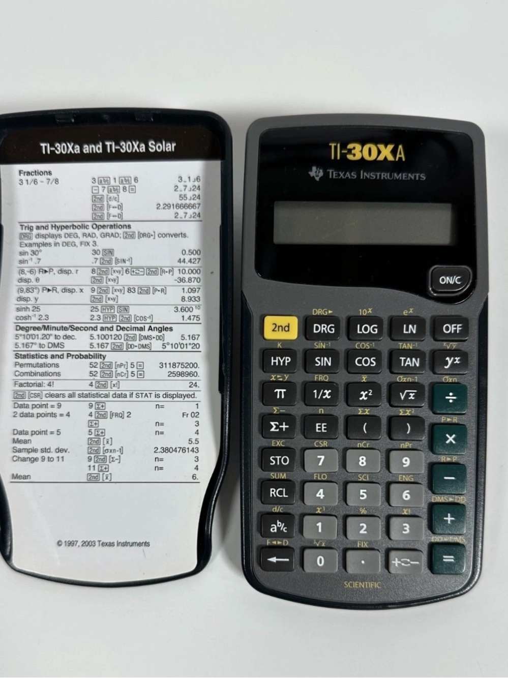 Texas Instruments TI-30X IIS Scientific Calculator – 2-Line Display, Black